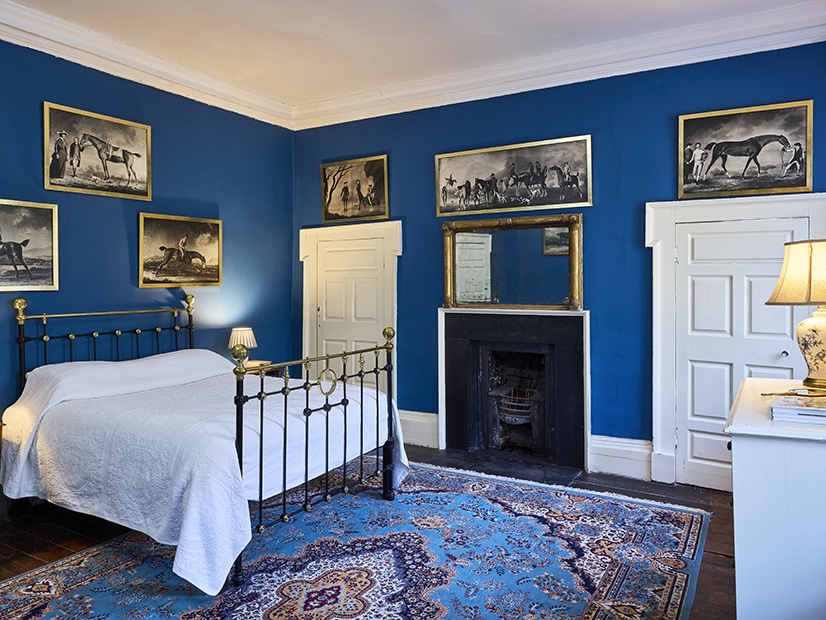 Roundwood House Roundwood House blue bedroom