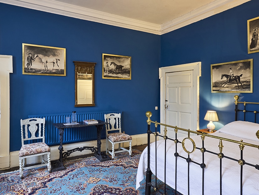 Roundwood House Roundwood House blue bedroom